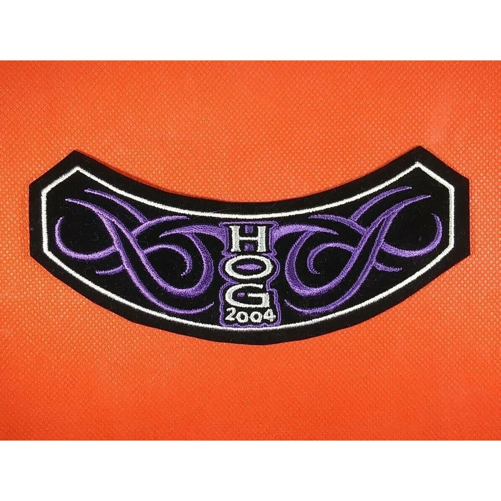 2004 HOG Harley Davidson Owners Group Patch Badge Jacket Wings Rocker Black